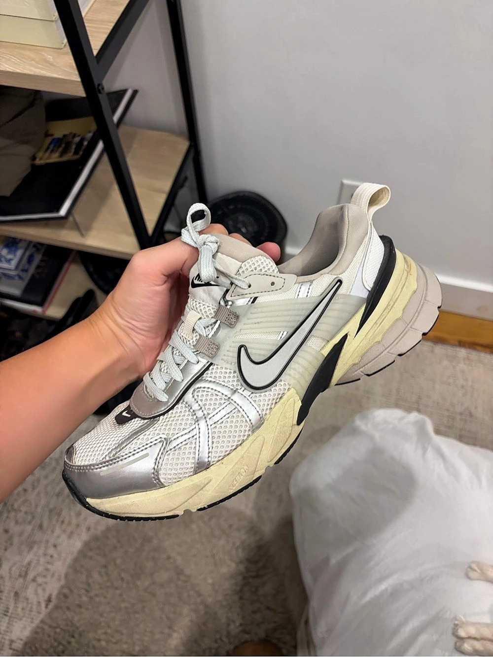 Nike V2K Run White & Gray Sneakers US 10